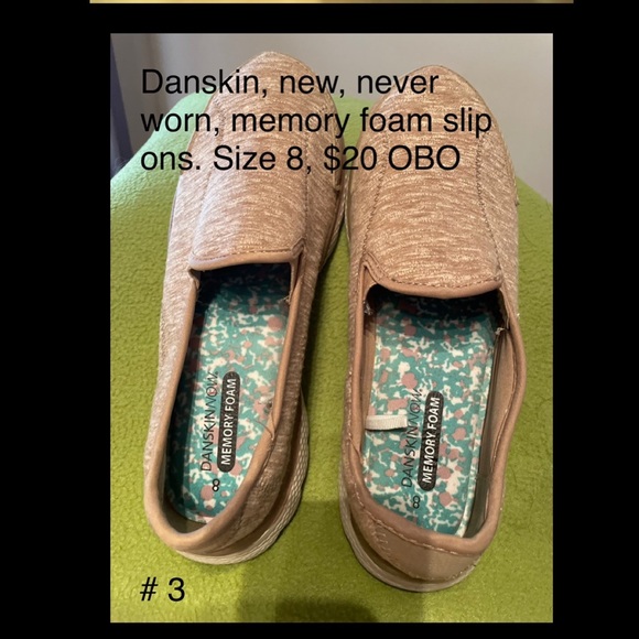 danskin memory foam slip ons